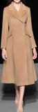 Double-Breasted Flared Wool Coat