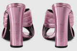 'Webby' Metallic Crossover Leather Sandals - ( Gold, Pink, Silver ) - DESIGNER INSPIRED FASHIONS