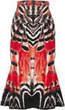 Printed Jacquard Midi Skirt