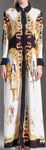 Love-Sleeve Native Print Shirt Dress