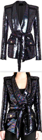 Sequin-Embellished Blazer