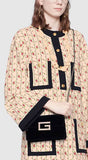 Shoulder Bag with Square G, Black