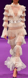 Tiered Mesh Sheer Dress