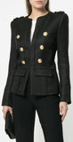 Double-Breasted Paneled Jacket