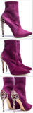 'Venice' Booties in Purple or Black - DESIGNER INSPIRED FASHIONS