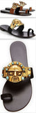Embellished Tribal Sandals in Brown or Black - DESIGNER INSPIRED FASHIONS