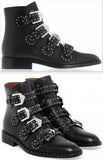 Black Studded Leather Boots - DESIGNER INSPIRED FASHIONS