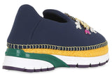 Jewel-Embellished Neoprene Slip-on Espadrille Sneakers - ( Orange, Yellow, Blue ) - DESIGNER INSPIRED FASHIONS