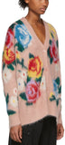 Pink Flowers Long Cardigan