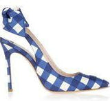Gingham Slingback Sandals - (Orange, Blue, Red, Green) - DESIGNER INSPIRED FASHIONS