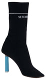 Sock Jersey Stretch Ankle Boots in Black or Red - DESIGNER INSPIRED FASHIONS