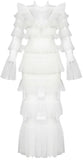 Tiered Mesh Sheer Dress
