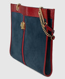 Large Tote with Tiger Head - Blue or Brown