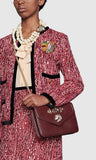 Medium Shoulder Bag with Tiger Head - Black, Red, Green, White