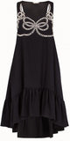 Black Silk Embellished Dress