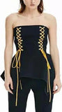 Strapless Lace-Up Top
