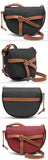 Gate Small Bag - Black/Pecan Color or Brick Red/Pecan Color