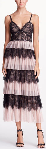 Tiered Tulle & Lace Dress