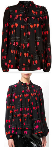Petal Print Blouse
