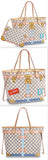 Neverfull MM Damier Azur Canvas Handbag