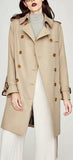 Double-Breasted Trench Coat, Khaki