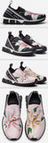 Sorrento Sneakers with Lily Print - Black or Pink