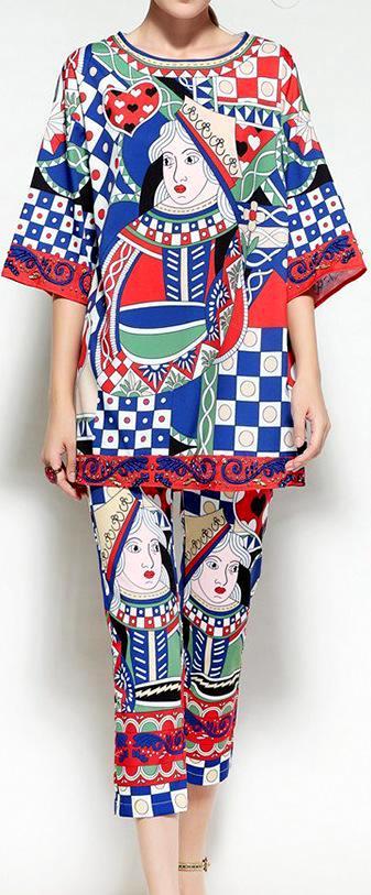 Queen of Hearts Top & Cropped Pant Set