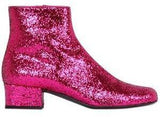 Glittered Leather Ankle Boot - (Fuchsia, Silver, Gold) - DESIGNER INSPIRED FASHIONS