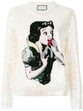 Snow White Embellished Knit Sweater