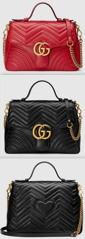 GG Marmont Small Top-handle Bag - Red or Black