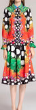 Multi Colored Printed Blouse and Skirt Set