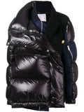 Mixed Fabric Puffer Jacket