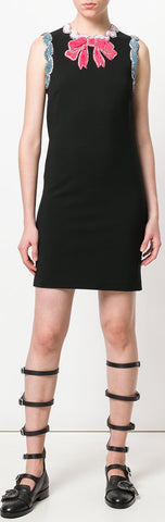 Embellished Stretch Knit Dress - Black or Ivory
