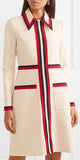 Grosgrain-Trimmed Dress