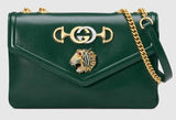Medium Shoulder Bag with Tiger Head - Black, Red, Green, White