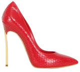 Python Effect Blade Pumps in Black or Red - DESIGNER INSPIRED FASHIONS