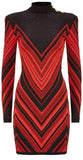 Chevron Knit Bodycon Dress