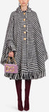 Fringed Hounstooth Cape Coat