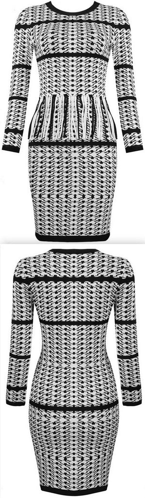 Fringed Jacquard Mini Dress