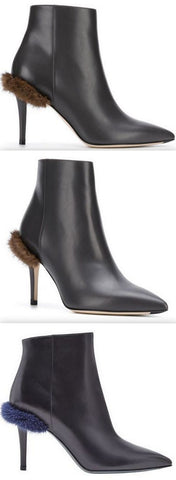 Furryous Ankle Boots - Brown Fur or Purple Fur