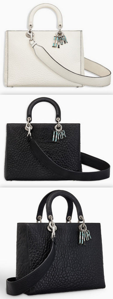 Large Lady Bag in Canyon Grained Calfskin - White or Black