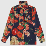 Spring Bouquet Silk Shirt