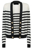 Striped Knit Cardigan Sweater
