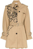 Tiger Print Trench Coat