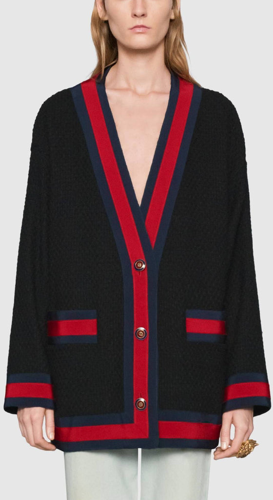 Tweed Sweater with Web