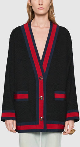 Tweed Sweater with Web
