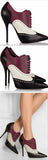 Color-Block Textured-Leather Ankle Boots - DESIGNER INSPIRED FASHIONS