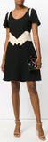 Geometric Panel Dress - Black or Blue