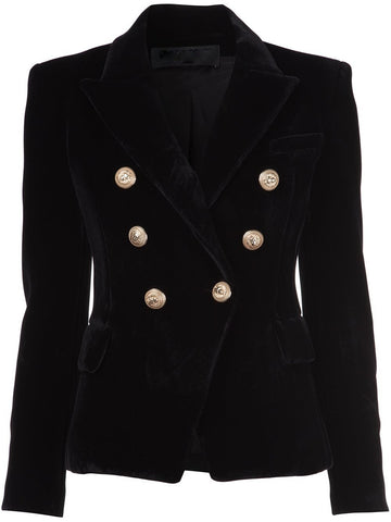 Classic Black Velvet Blazer - DESIGNER INSPIRED FASHIONS