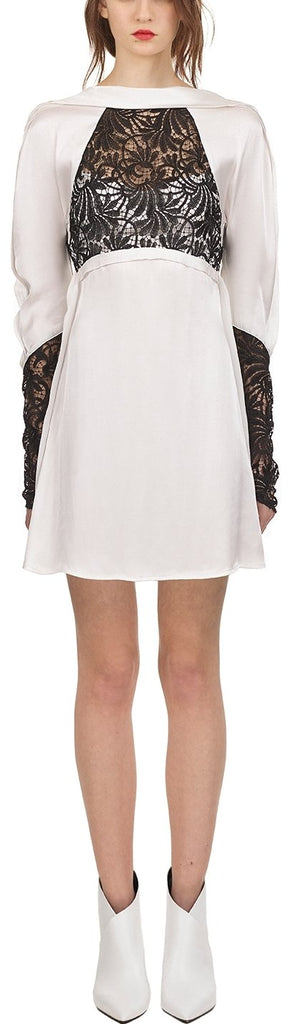 Lace Panel Mini Dress